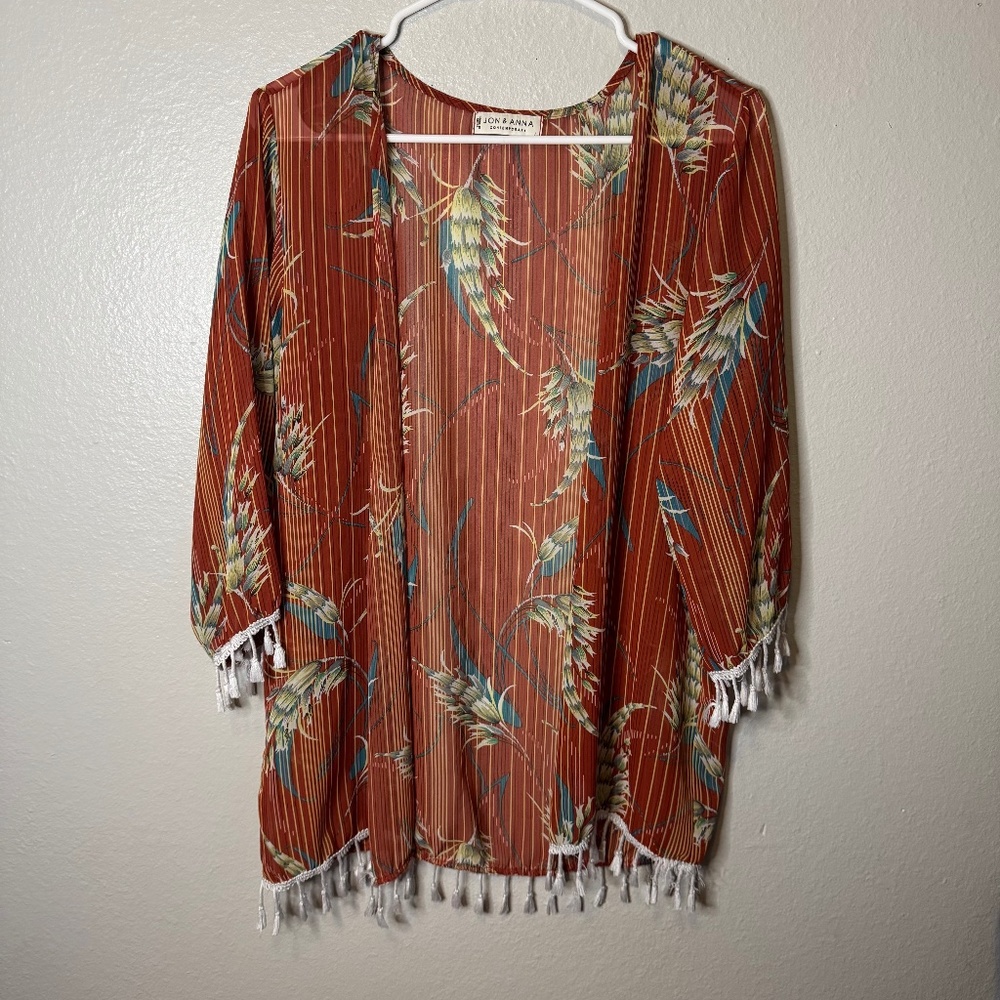 Jon & Anna Contemporary Sheer Kimono Style Cardigan or Cover Up